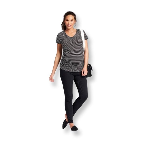 Isabel Maternity - Inset Panel Skinny Maternity Jeans - Size 4/27 - Black Color - Picture 8 of 10